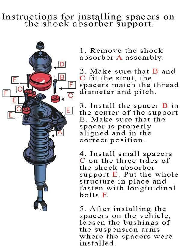 LIFT KIT 30mm 1.2" AUDI A4 B6 2001 - 2004